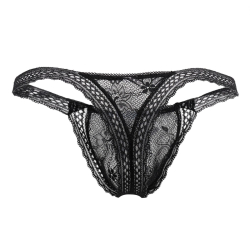 String Double Dentelle Noir CandyMan