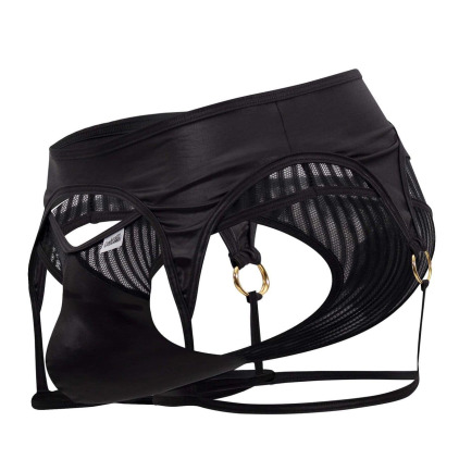 String Jarretière Rayé Noir CandyMan