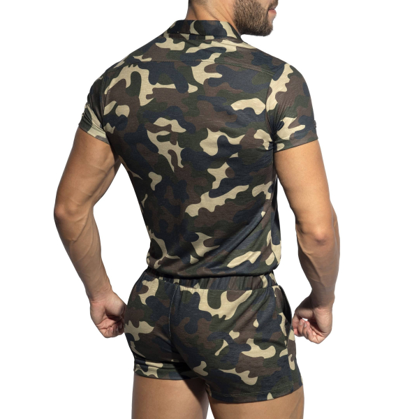 Body (camisole) Camouflage Kaki New Look - Taille UK 12 (environ 38 FR) - Manches Longues - Vintage