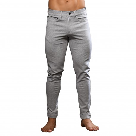 Andrew Christian Skinny Stretch Jeans Pants - Heather Grey