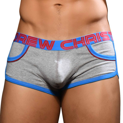 Andrew Christian Shorty Retro Pop Pocket Show-It Gris Chiné