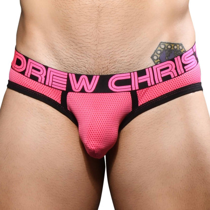 Andrew Christian Slip Mesh Candy Pop Almost Naked Rose