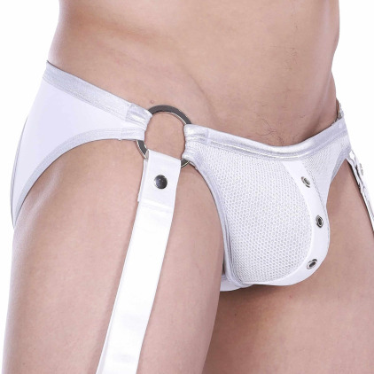 STUD Jock Strap Bauer Blanc - Argent