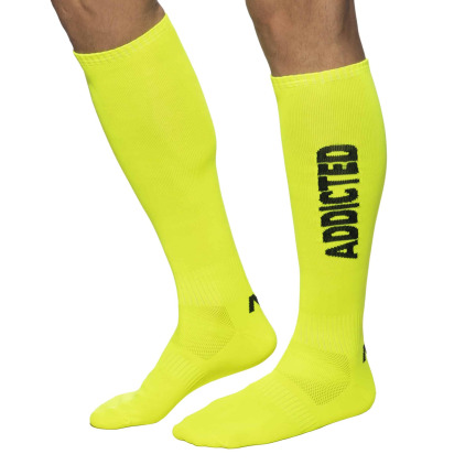 Addicted Chaussettes Hautes Neon Jaune Fluo