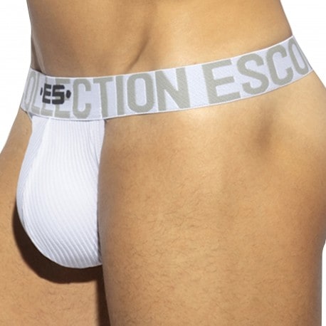 ES Collection Recycled Rib Band Thong - White