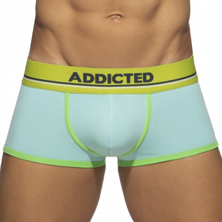 Addicted Baby Blue Cotton Trunks - Blue - Green