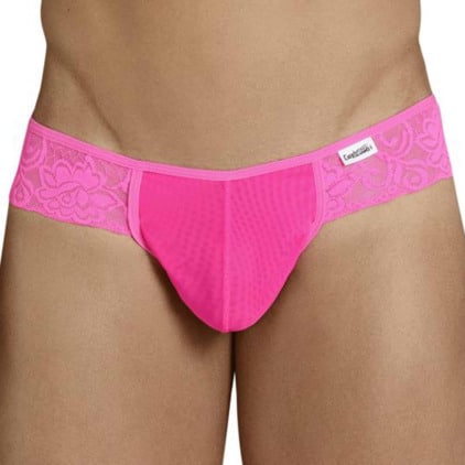 String Résille Dentelle Florale Rose CandyMan