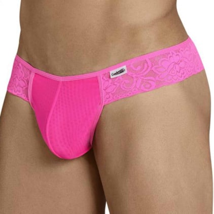 String Résille Dentelle Florale Rose CandyMan