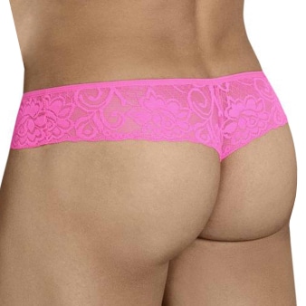 String Résille Dentelle Florale Rose CandyMan