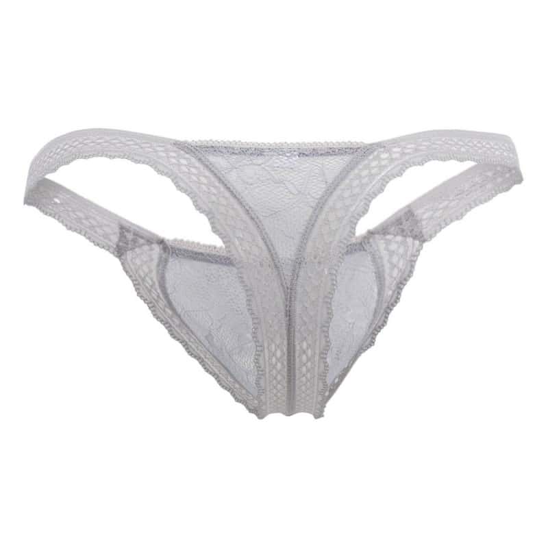 CandyMan Double Lace Thong - Grey | INDERWEAR