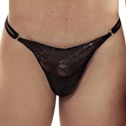 String Dentelle Double Ficelle Noir CandyMan