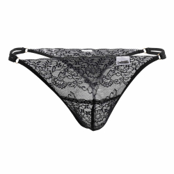 String Dentelle Double Ficelle Noir CandyMan