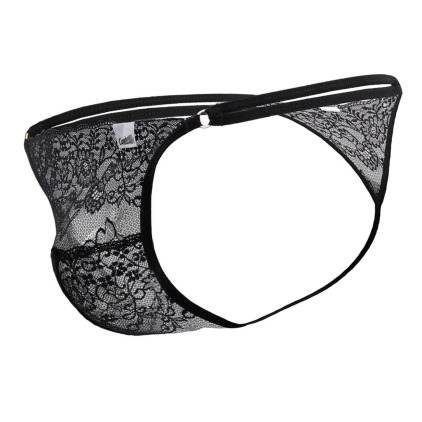 String Dentelle Double Ficelle Noir CandyMan