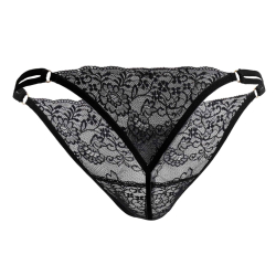 String Dentelle Double Ficelle Noir CandyMan