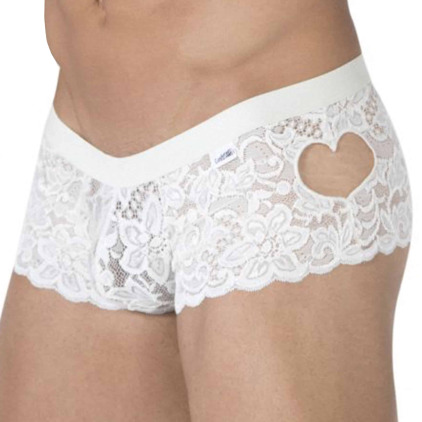 CandyMan Shorty Dentelle Cœur Ivoire