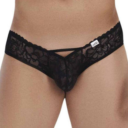 CandyMan Jock Strap Bow Noir