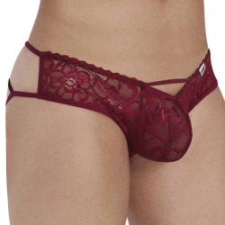 CandyMan Bow Jockstrap - Burgundy