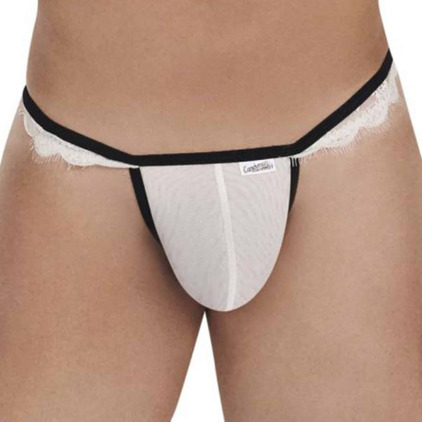 CandyMan String Résille Dentelle Ivoire