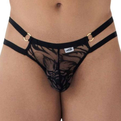 Jock Strap Dentelle et Chaînette Noir CandyMan