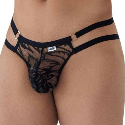 Jock Strap Dentelle et Chaînette Noir CandyMan