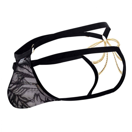 Jock Strap Dentelle et Chaînette Noir CandyMan