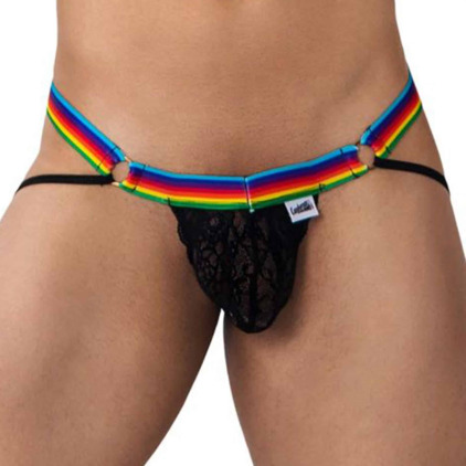 CandyMan String Jock Noir - Arc-en-Ciel CandyMan String Jock Noir - Arc-en-Ciel