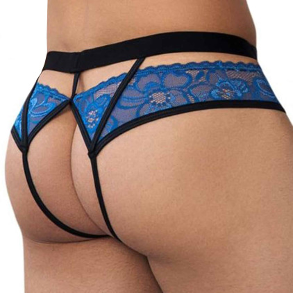 Jock Strap Dentelle Bleu CandyMan
