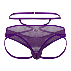 CandyMan Mesh Thong - Purple