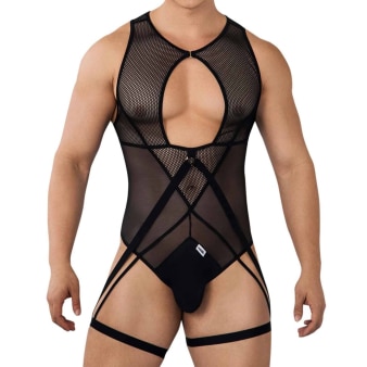 Body String Jarretière Résille Noir CandyMan
