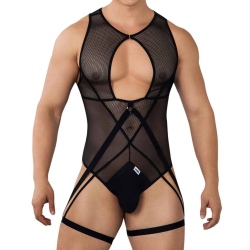 Body String Jarretière Résille Noir CandyMan