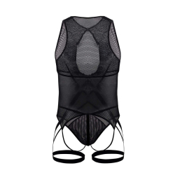 Body String Jarretière Résille Noir CandyMan