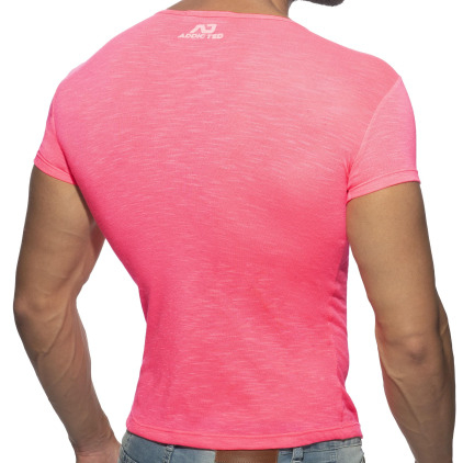 T-Shirt Flame Rose Fluo Addicted