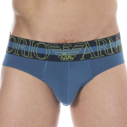 Emporio Armani Megalogo Cotton Briefs - Octanium Blue