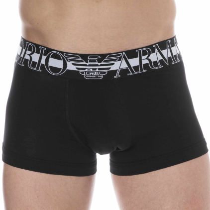Emporio Armani Megalogo Cotton Boxer Briefs - Black