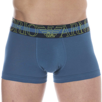 Emporio Armani Megalogo Cotton Boxer Briefs - Octanium Blue