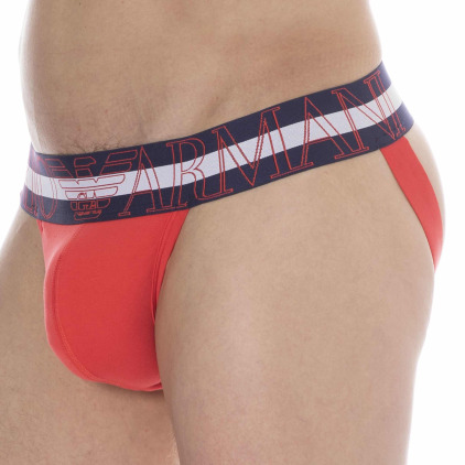 Emporio Armani Megalogo Cotton Jock - Red