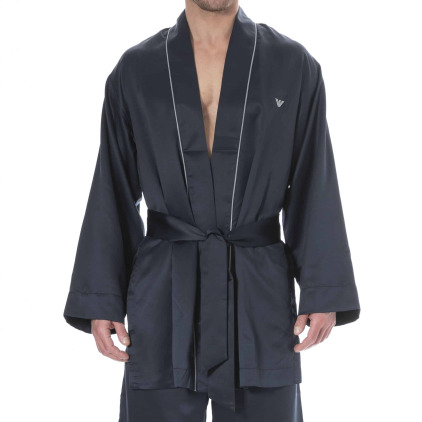 Emporio Armani Kimono Satin Deluxe Bleu Marine