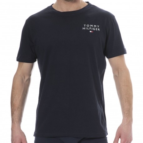 Tommy Hilfiger T-Shirt Logo Brodé Bleu Marine