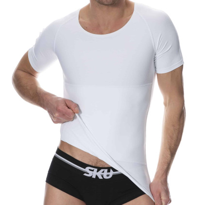 T-Shirt Compression Ferme Blanc SKU