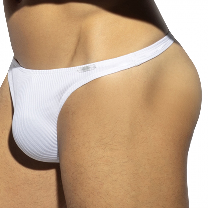 ES Collection Recycled Rib Thong - White