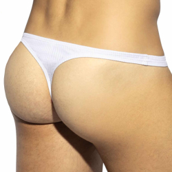 String Recycled Rib Blanc