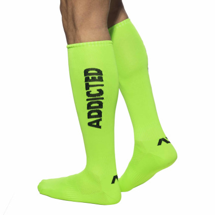 Addicted Chaussettes Hautes Neon Vert Fluo