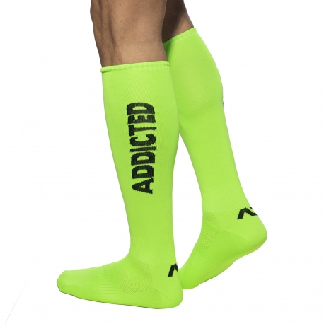 Addicted Neon Knee Socks - Neon Green
