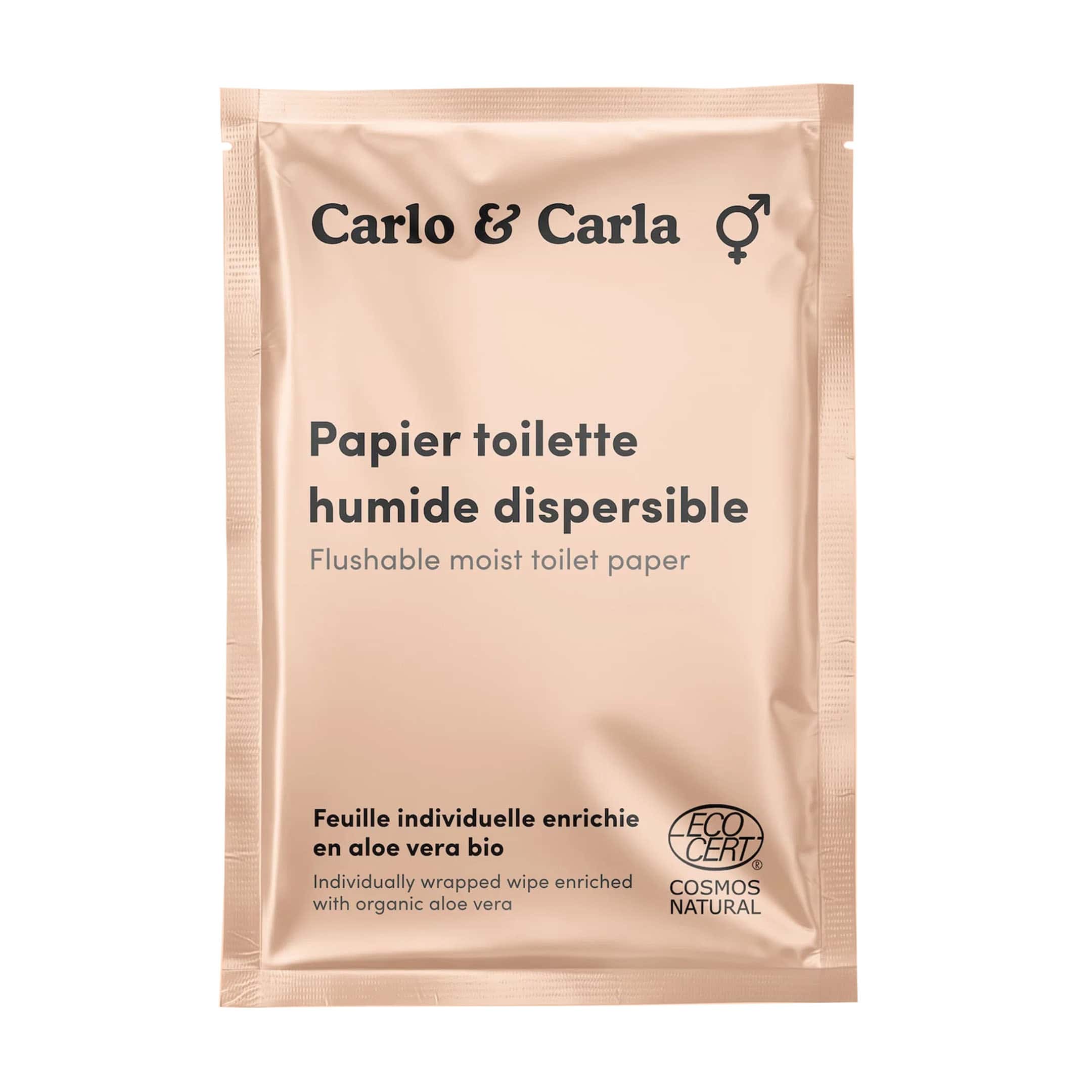 Carlo Papier Toilette Humide Dispersible - 7 feuilles