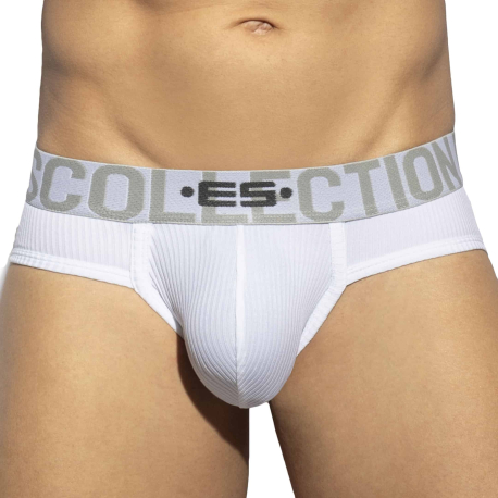 ES Collection Recycled Rib Briefs - White