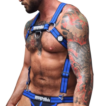 Harnais Body Hybred Noir - Bleu Breedwell