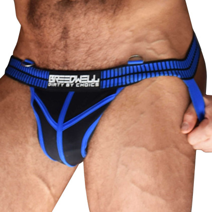 Breedwell Jock Strap Hybred Noir - Bleu