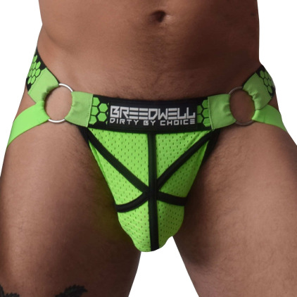 Breedwell Jock Strap Hex Vert Fluo