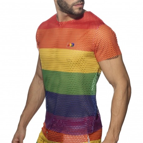 Addicted T-Shirt Rainbow Mesh Arc-en-Ciel