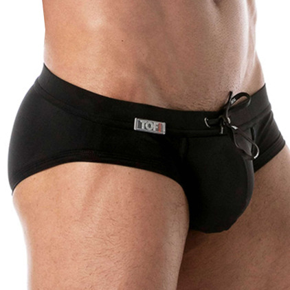 Slip de Bain Holidays Noir TOF Paris